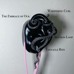 Asymmetrical Tentacle Earrings｜Left & Right Spiral Octopus Design｜Gothic Punk Ear Cuff｜Unique Deep Sea Gift for Her or Him