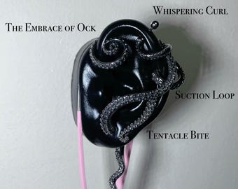 Gothic Octopus Earrings｜Spiral Helix Design｜Punk Statement Jewelry｜Unique Sea Creature Gift
