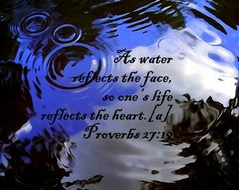 Be the Reflection of Your Heart, Scripture Photo for Canvas print