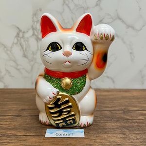 MANEKI NEKO Coinbank Japanese Lucky Cat TOKONAME Yaki Right