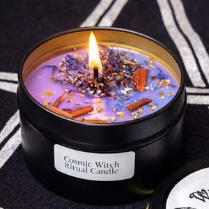 Cosmic Intention Candle | Handmade Celestial Energy Ritual Candle | Alignment, Manifestation & Universal Flow
