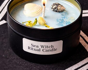 Sea Witch Intention Candle | Handmade Ocean Magic Ritual Candle