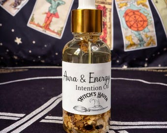 Aura Cleansing Intention Oil: Energy Charged Herbs & Essential Oils