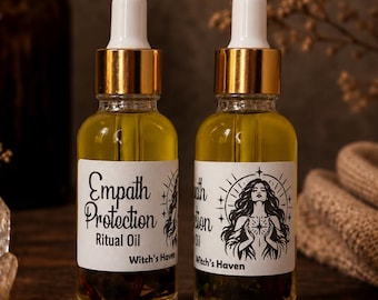 Empath Protection Intention Oil: Grounding, Aura, Cleansing, Spiritual Shield Nature Ritual