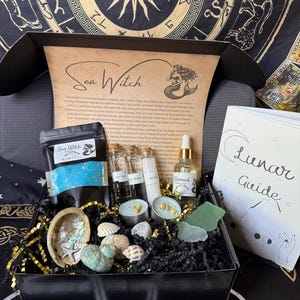 Sea Witch Ritual Kit I Sea Witch Box I Sea Witch Bath Salt I Witch&#39;s Gift I Witch I Sea Witch Candles