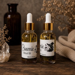 Cosmic Ritual Oil, Celestial Intention Anointing Oil, Astrology, Manifestation & Universal Energy – Witch’s Haven