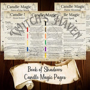 Candle Magic Book of Shadows I Grimoire Pages I Baby Witch I Digital Download I Printable PDF Pages