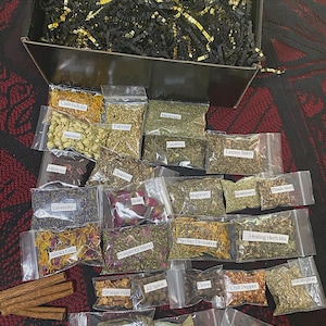 Herbal Starter Kit, Apothecary kit, Witch Starter kit, Dried Herbs, Herbal Blends, Witchcraft Supplies, Green Witch