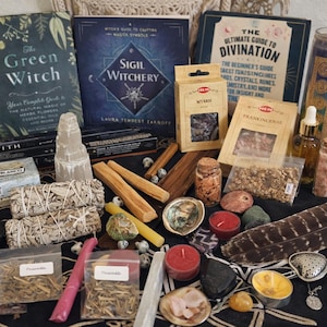 Witchy Mystery Box Ritual Kit Herbs Candles Crystals Spiritual Box Intuitively Chosen Pagan Gift Witchcraft Supplies image 1