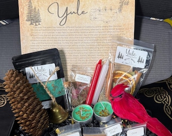 Yule Kit, Samhain Box, Winter Solstice Box, Witch&#39;s Gift, Witch Sabbat, Fall Box, Yule Candles, Winter Solstice Candles, Yule Ritual box
