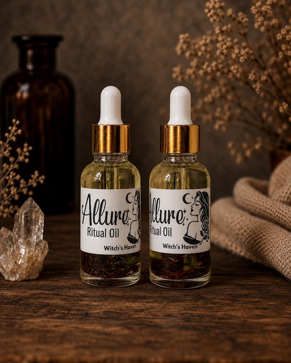 Allure Intention Ritual Oil | Attraction & Glamour Magic Oil | Handmade Love Ritual Oil | Confidence And Seduction Spell Oil