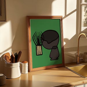 Matcha Tea Digital Print – Minimalist Matcha Whisk, Bowl & Stand Illustration, Japanese Tea Ceremony Wall Art, Matcha Kitchen Decor