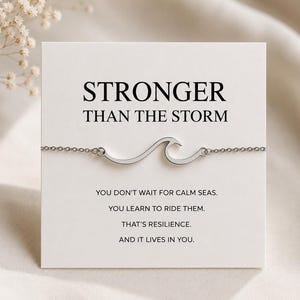 Stronger Than The Storm - Wave Bracelet For Strength and Resilience