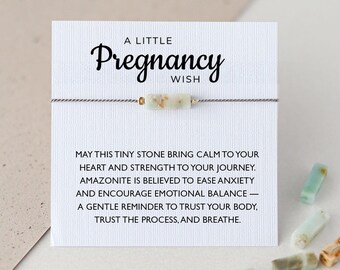 Pregnancy Wish Bracelet: Gemstone Fertility Gift for Mom-to-Be