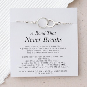 Trauer Erinnerung | Beileid Geschenk für Verlust | Sterling Silber Interlocking Armband