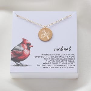 Kardinal-Gedenk-Halskette - Erinnerungs-Schmuck, personalisiertes Beileid für den Verlust