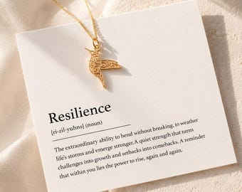 Resilience Kolibri Halskette - Stärke Neue Anfänge Mut - Sterling Silber