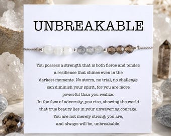 Unbreakable Strength Crystal Bracelet – Gift For Calm, Resilience