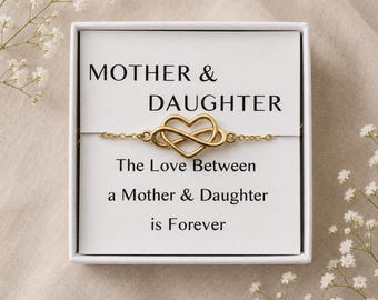 Mother and Daughter Bracelet – Heart Infinity Personalised Jewelry