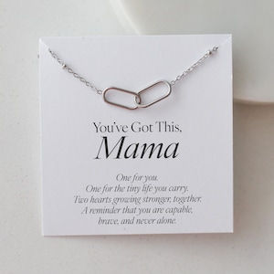 Collana regalo per la gravidanza - Biglietto d'auguri per la mamma "You've Got This", gioielli per la futura mamma, regalo per la futura mamma, regalo minimalista per baby shower