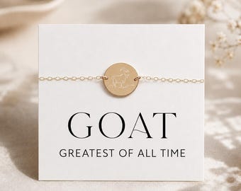 G.O.A.T. Bracelet – Greatest of All Time Gift for Her, Motivation or Appreciation Gift, Goat Bracelet, Gift for Friend, Sister, Boss