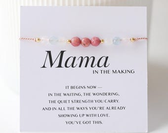 Mum To Be Gift - Healthy Pregnancy Gift Crystal Bracelet - Baby Shower - Mommy To Be