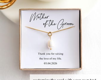 Madre de la novia - Madre del novio - Collar de perlas para boda - Regalo de agradecimiento para mamá