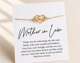 Mother in Law Bracelet – Wedding Gift from Bride, Thank You Gift