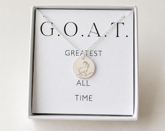 GOAT Necklace – Greatest of All Time Jewelry – Funny Gift for Friend or Sister