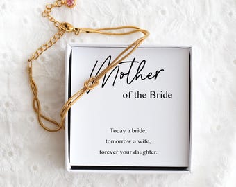 Mother of the Bride Knot Bracelet - Mother of the Groom - Mother In Law Personalised Wedding Knot Jewellery