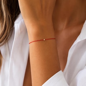 Rött snörearmband – Skyddsarmband, Lycka-smycken, Positiv Energi