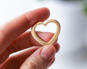 Gepersonaliseerde hartaandenken – aangepaste gegraveerde token, zakknuffelcadeau, bruiloft of herdenkingsgunst, klein teken van liefde