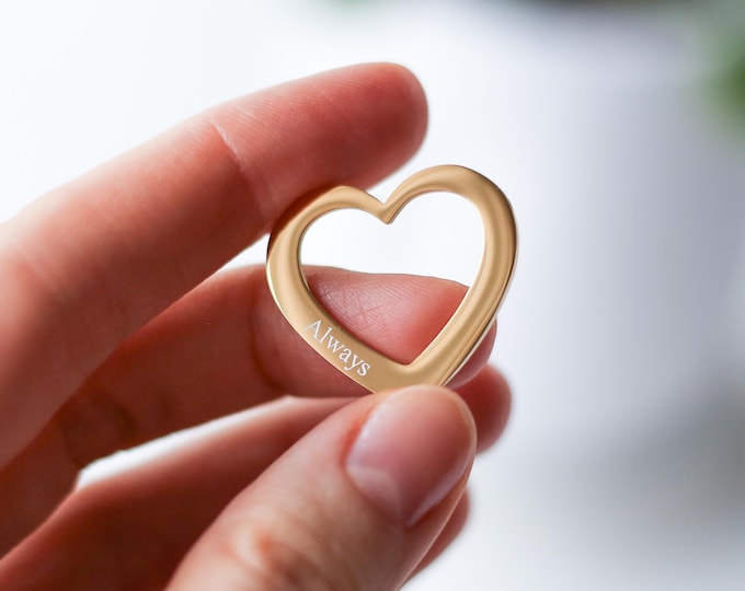 Personalised Heart Keepsake – Custom Engraved Token, Pocket Hug Gift, Wedding or Memorial Favour, Small Token of Love