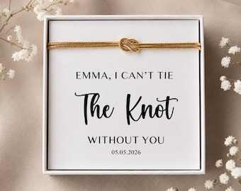 Bridesmaid Knot Bracelet, Will You Be My Bridesmaid Gift, Tie The Knot Bracelet, Maid of Honor