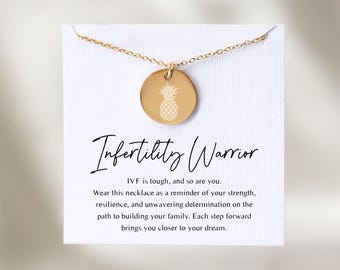 Infertility Warrior Gift – IVF Pineapple Bracelet or Necklace, Fertility Support, TTC