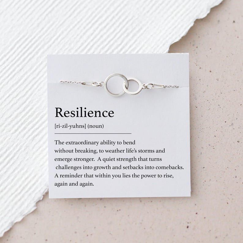 Pulsera de la Resiliencia – Fuerza y Apoyo, Regalo de Ánimo - Plata de Ley 925 imagen 1