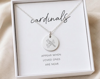 Cardinal Necklace - Personalized Jewelry for Birthday, Loss Sympathy Gift
