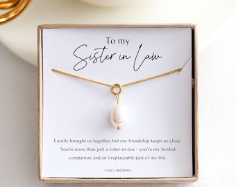 Regalo para cuñada: collar de perlas de agua dulce en plata de ley 925