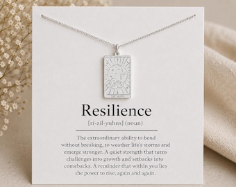 The Moon Tarot Necklace – Resilience Gift for Her New Beginnings