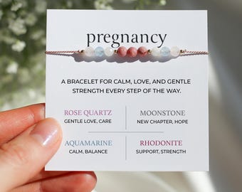 Healthy Pregnancy Crystal Bracelet Gift – Gift for Mom to Be