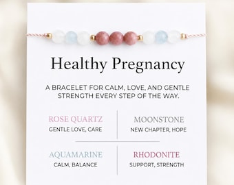 Pregnancy Crystal Cord Bracelet - Gift For Mom To Be