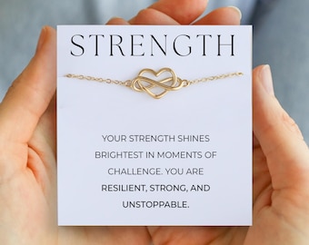 Strength Bracelet – Personalised Encouragement Gift, Resilience Jewelry,