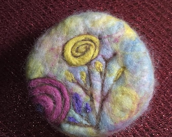 Handmade Felted Organic Soap: Floral Wool Art, Natural Exfoliating Gift