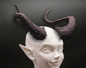 Corna da cosplay leggere Deathwyrm: Tiefling, Demone, Druido, Fata – Finitura nero opaco