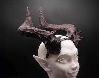 Cuernos de cosplay de fantasía Corona Infernal con diademas de ajuste cómodo