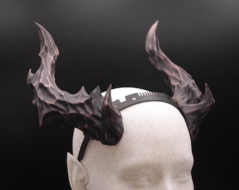 Cuernos de cosplay de fantasía de Darkwood con diadema de ajuste cómodo