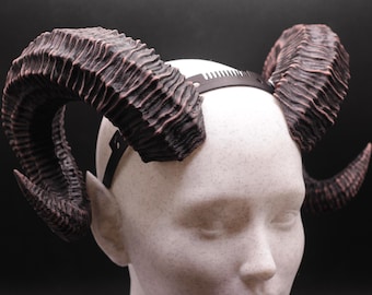 Demon boss fantasy cosplay horns with comfort fit headband