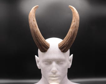 Unisex Greater Devil fantasy cosplay horns with comfort fit adjustable headband