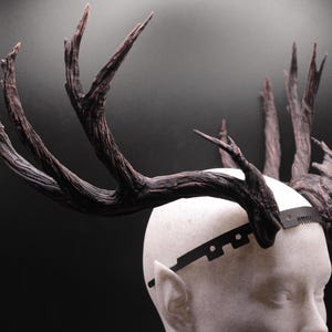 Elder Druid fantasy cosplay horns with comfort fit headband