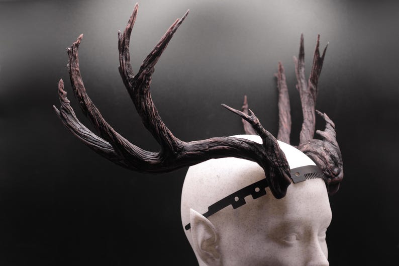 Elder Druid fantasy cosplay horns with comfort fit headband